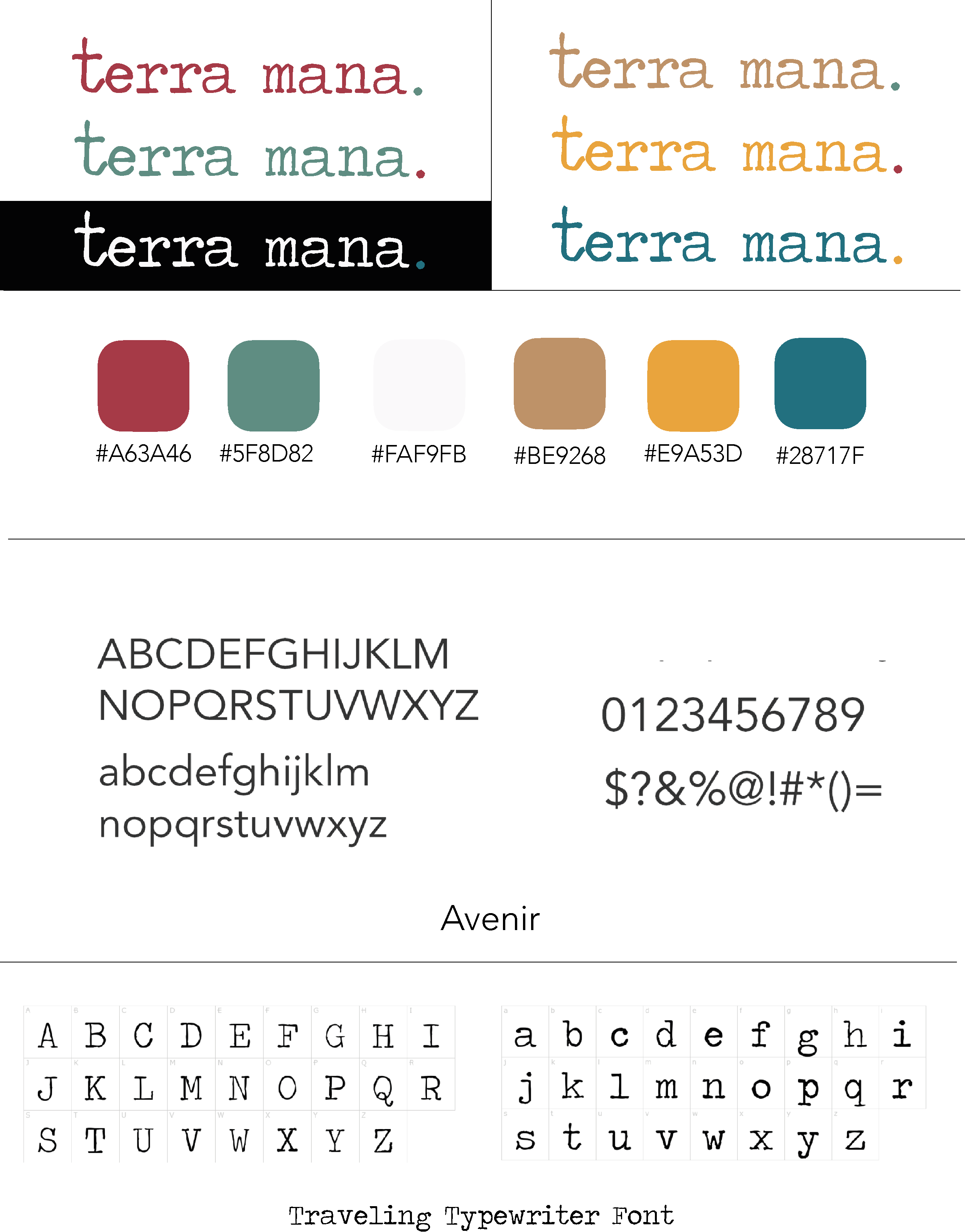 Charte graphique Terra Mana